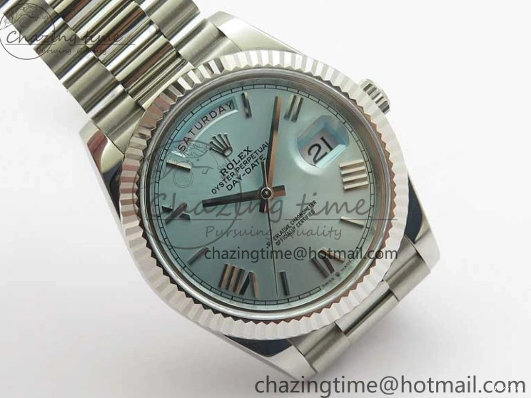 MiroTime 0421 WaterResistant Day Date 40 SS Bp Maker 1:1 Best Edition Tiffany Blue Roman Dial on SS Bracelet A 2549